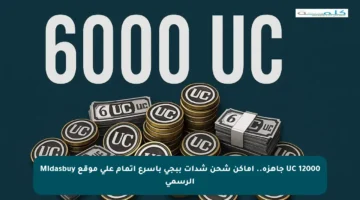 12000 UC جاهزة.. أماكن شحن شدات ببجي بأسرع إتمام على موقع Midasbuy الرسمي